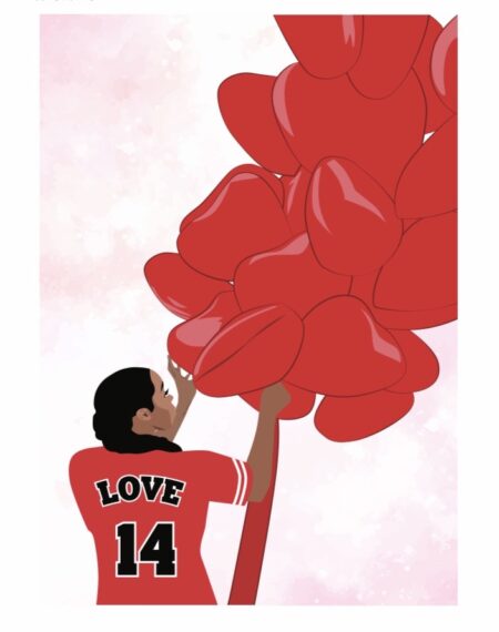 luxe balloons Valentine card